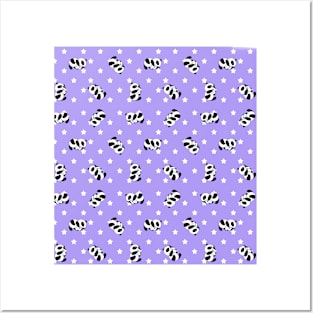 Cute panda pattern | panda drink milk Posters and Art